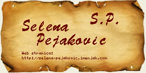 Selena Pejaković vizit kartica